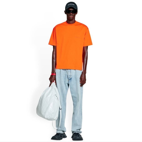 B5. NWT BALENCIAGA BB CORP VINTAGE JERSEY TSHIRT - Picture 1 of 14